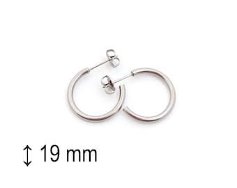 Titanium Creole earrings, very light and absolutely allergy free! Available in 5 colours.