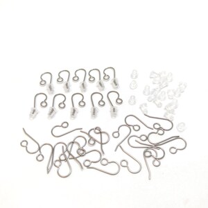 Lot de 30 crochets de boucles d&#39;oreille en Titane aucun risque d&#39;allergie!