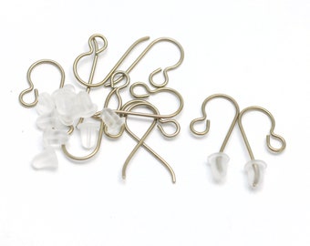 10 Titanium ear hooks. No allergie! Yellow