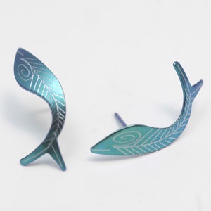 Titanium earrings, 5 colours, absolutely allergy free