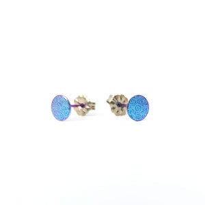 Titanium earrings, 5 colours, allergy free!
