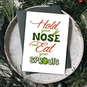 Sprouts Kerstkaart - houd je neus dicht!