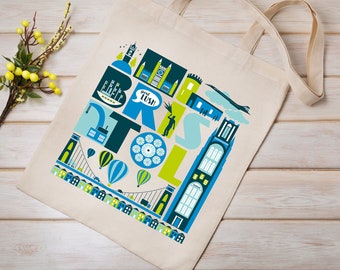 Bristol shopping cotton tote bag