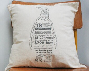 Penguin Facts cushion cover