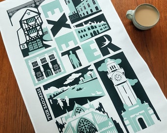 Exeter tea towel