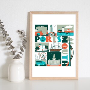 Portsmouth UK print gift present