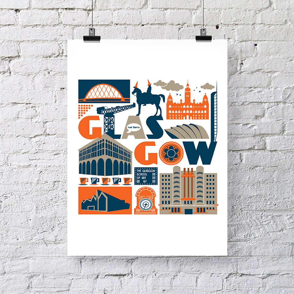 Glasgow, Scotland Print Etsy