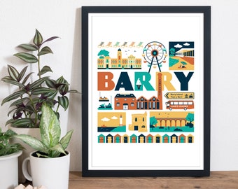 Barry, Barry Island, South Wales print