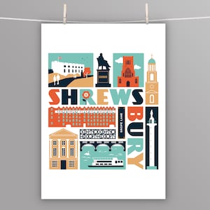 Shrewsbury, Shropshire UK print