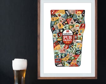 Cardiff pub crawl poster