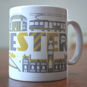 Typographic Manchester mug image 2