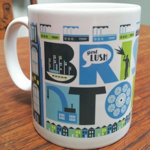 Bristol City typographic mug