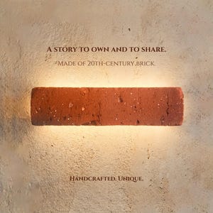 Lux Lateris — Brutalist Vintage-Style Wall Lamp, Industrial Reclaimed Brick Sconce, Rustic Handmade Light, Architectural Lighting Fixture