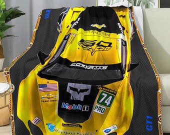 Manta polar con estampado de una sola cara MIENchic Corvette GT1 C6.R, 152 x 203 cm