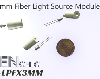 Conjunto MIENchic de (3) módulos iluminadores de fibra LED con entrada de fibra de 3 mm