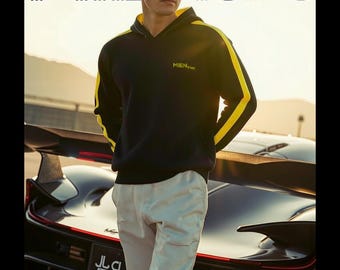 Sudadera con capucha de manga larga y corte ajustado DRIVELINE para hombre, estilo raglán, de MIENchic.