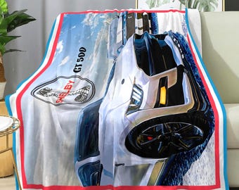 MIENchic Silver Shelby GT-500, polar con estampado de una sola cara de 60" x 80"