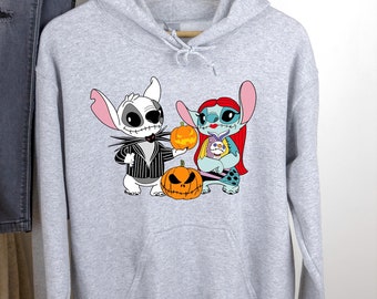 Stitch and Lilo Scary Halloween Sweatshirt, Stitch Sweatshirt, Disney Stitch and Lilo Shirt, Lilo and Stitch Hoodie, Disney Stitch Hoodie