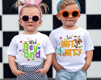 Chemise Vers l'infini et au-delà, sweat à capuche familial assorti, chemises assorties pour couple, cadeaux de la Saint-Valentin, sweat-shirt Vers l'infini et au-delà