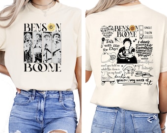 Chemise Benson Boone American Heart Tour 2025, t-shirt fan de l&#39;American Music Tour, sweat-shirt chanteur pop, t-shirt Benson Boone Concert Merch