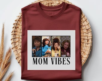 Shirt 90's Mom Vibe, sweatshirt grappig moederleven, trendy grappige moederhoodie, retro moedershirts, Moederdagcadeau, T-shirt coole moedercadeaus