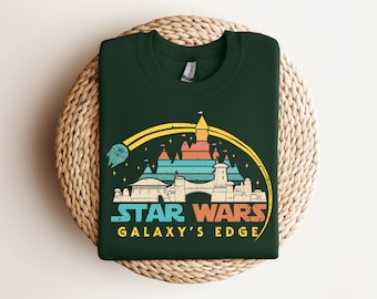 Camiseta Galaxy's Edge de Star Wars, sudadera con capucha Disney de Star Wars, sudadera de Star Wars, camiseta de Star Wars, sudadera Disney, sudadera con capucha genial de Disneyland