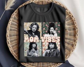 Shirt 90's Mom Vibe, sweatshirt grappig moederleven, trendy grappige moederhoodie, retro moedershirts, Moederdagcadeau, T-shirt coole moedercadeaus