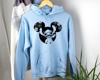 Mickey Mouse Head Stitch Shirt, Mickey and Minnie Disney vacation Hoodie, Disney Family and couple Sweatshirt, Disney youth and toddler Tee