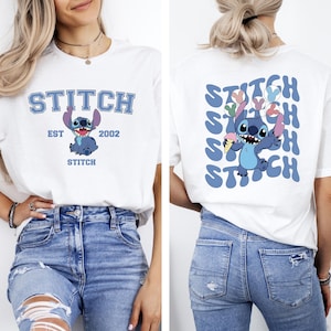 Disney Stitch Est. 2002 Shirt, Stitch T-Shirt, Cute Stitch Sweatshirt, Disney Hoodie, Stitch Front and Back Shirt, Stitch Disneyland Shirt