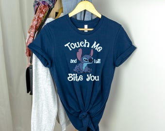 Touch Me And I Will Bite You Stitch Hoodie, Disney Stitch Sweatshirt, Lilo And Stitch Shirt, Disney Movie Sweatshirt, Ohana Means Family Tee
