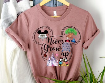 Never Grow Up Disney Shirt, Disney Adult Shirt, Disney Adult Dress, Disney Trip Shirt, Disney Womens Shirt, Disney World Shirt, Disney Shirt