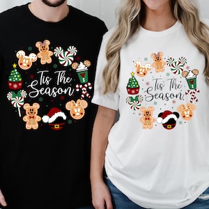 Tis The Season Christmas Shirt, Disney Christmas Sweatshirt, Magic Kingdom Christmas Sweater, Mickey and Minnie Christmas Hoodie, Xmas Shirt