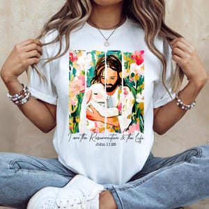 Brush Stroke Jesus Shirt, Risen Easter Shirt, Christian Easter Outfit, Bible Verse Tee, Gift For Christian, Jesus T-Shirt, He Is Risen Tee