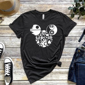 Star Wars Mickey Head Shirt, Mickey and Minnie disney hoodie, Disney Family and couple sweatshirt, star wars mickey head starwars sweater