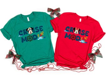 Camiseta Disney Cruise Mode, camiseta de vacaciones Cruise Mode, ropa Mickey Cruise Mode, camiseta Disney Cruise Squad, camiseta divertida para la familia Cruise