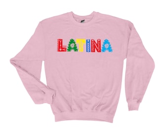 Latina shirt, latina retro shirt, latina vrouw sweater, latina meisje T-shirt, coole latina hoodie, schattig latina shirt