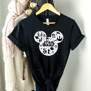 Star Wars Mickey Head Shirt, Mickey and Minnie disney hoodie, Disney Family and couple sweatshirt, star wars mickey head starwars sweater