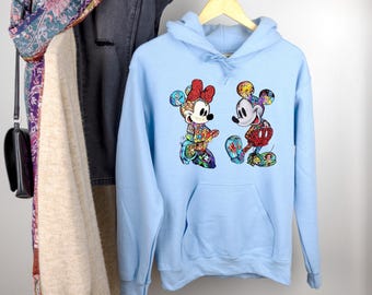 Mickey and Minnie Colorful Disney Shirt, Disney Movie Characters Sweatshirt, Disney Family Colorful Hoodie, Disney youth and toddler Tee