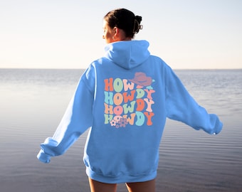 Howdy-hoody, Howdy-shirt, vintage country-sweater, hoodie zuidelijke stijl, Texas vintage hoodie, rodeo-sweater, cowboyhoodie