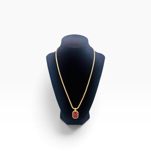 Vintage Christian Dior hangerketting, paarse strass-steentjes, verguld slangenketting