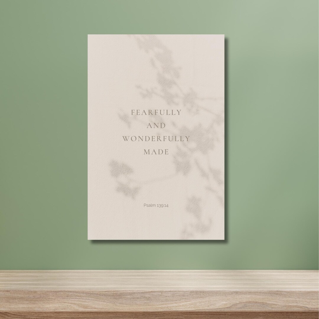 Christian Print Scripture Wall Art Decor Modern Gift for Her Psalms ...