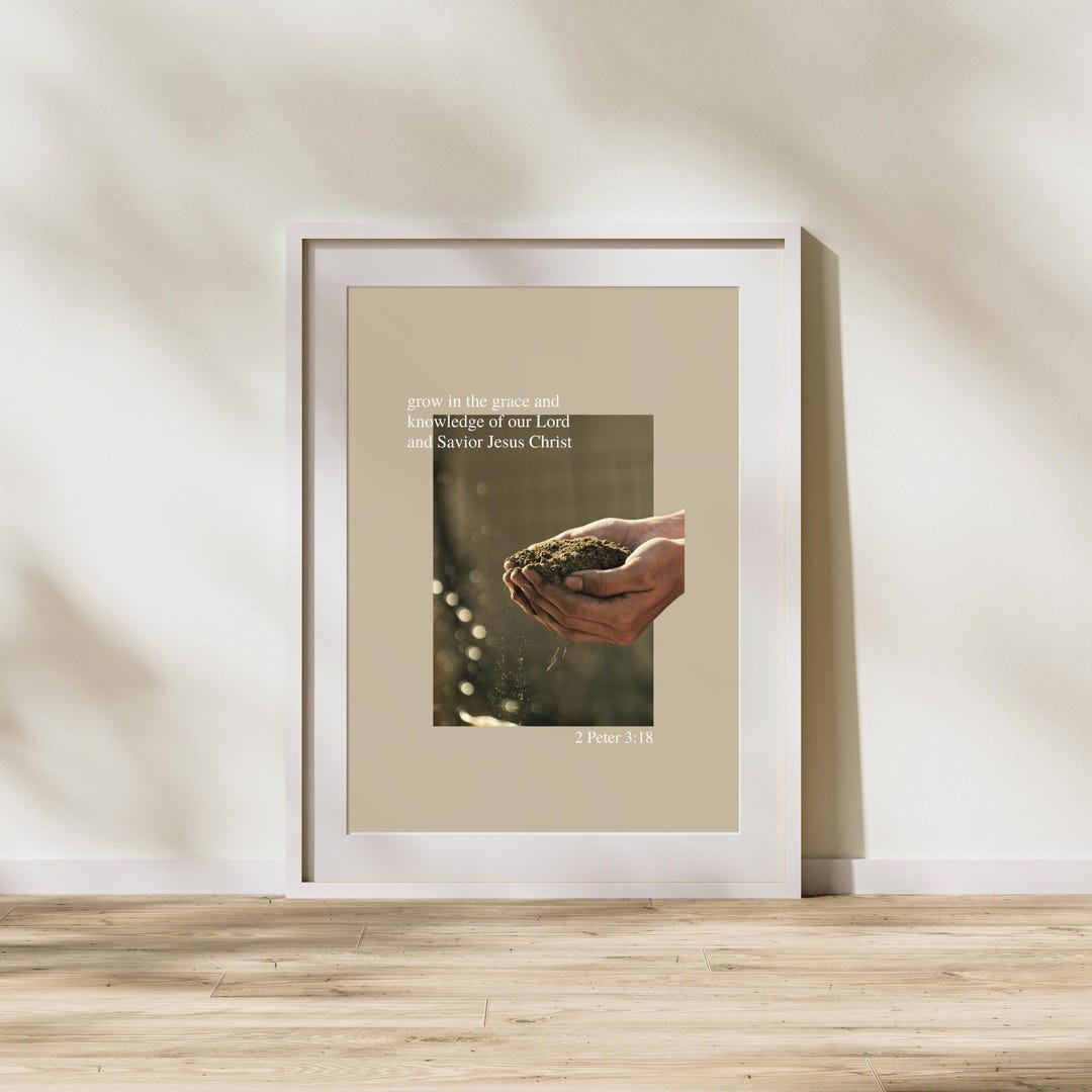 Christian Print Scripture Wall Art Decor Modern Gift for Him Peter ...