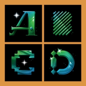 COSMOS Letras y Números, Impresiones de Letras y Números, Alfabeto, Tipografía, Tipografía Personalizada, Letras, Geometría, Arte de Ciencia Ficción y Fantasía