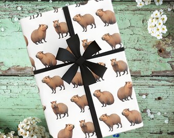 Capybara Wrapping Paper Rolls, 1pc. 4 colours.