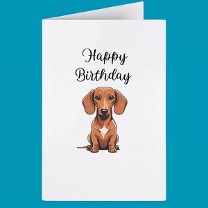 Dackel personalisierte Grußkarten (1 oder 10 Stück) Geburtstag, danke.