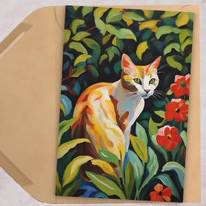 Bunte Katzenkarten (7 Stück). Vielen Dank, Einladungen, Geburtstag