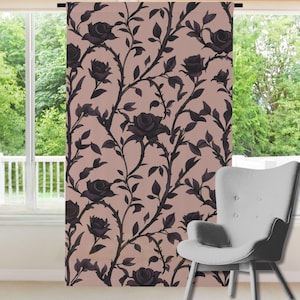 Gothic Roses Window Curtain. FREE SHIPPING