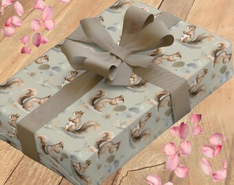 Squirrels Wrapping Paper Rolls, 1pc. 4 colours
