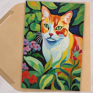 Cartes de chat colorées (7 pièces). Merci, invitations, anniversaire.