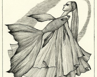 Original drawing - Pleats